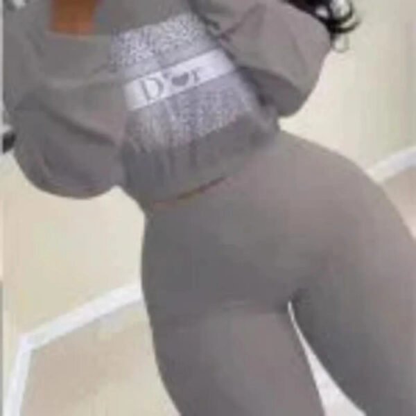 CROP TOP LEGGINGS SWEET HIGH STRETCH OUTFITS STREETWEAR - Image 3