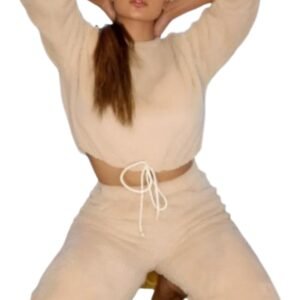 Teddy Borg Cropped Top Jogger Lounge Set