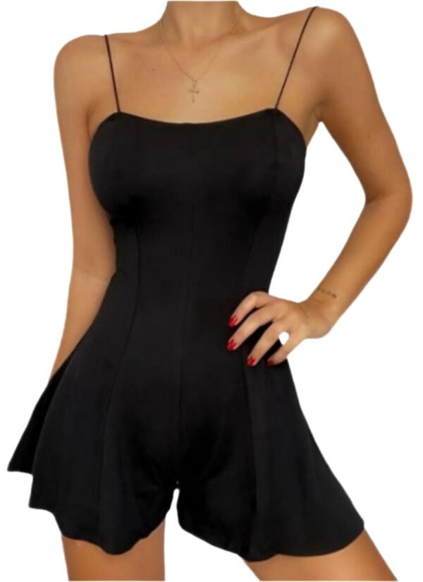 Black Romper Thin Strap