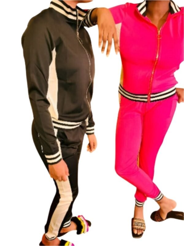Set Tracksuit Zipper Top, Sport Suit, Loungewear Set, Matching Jogger set - Image 2