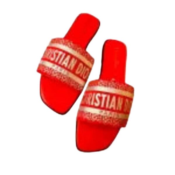 FASHION EMBROIDERED SLIDE SANDALS - Image 5