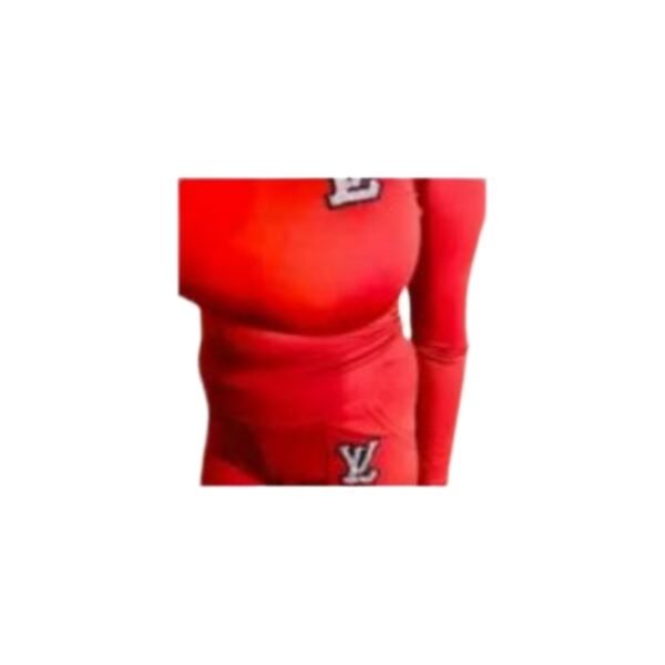 Two Pieces  Set Sexy Outfits Long Sleeve & Long Pants Pullover Tracksuit With Pockets - Image 2