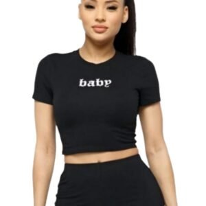 2 Pieces Short Sleeve Outfits Sets Sexy Active-Luxury Fashion