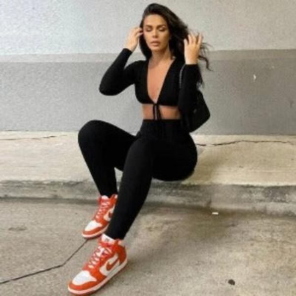 Jumpsuits Bandage Tie Sexy Hollow Out Long Sleeve Bodycon - Image 6