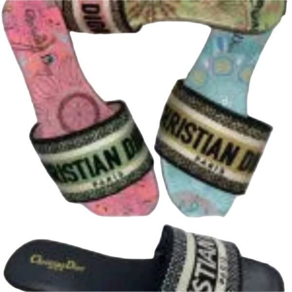 FASHION EMBROIDERED SLIDE SANDALS - Image 4