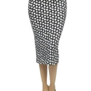 Printed Midi Pencil Skirt