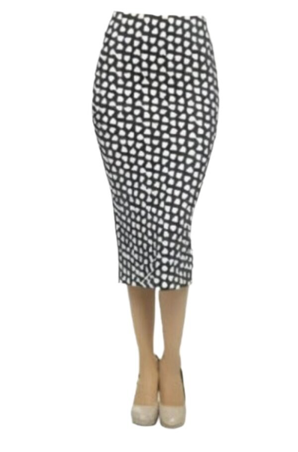 Printed Midi Pencil Skirt