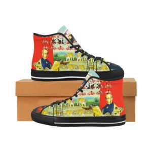ACCORDING TO PLAN. Women's All Over Print Canvas Sneakers-Luxury Fashion