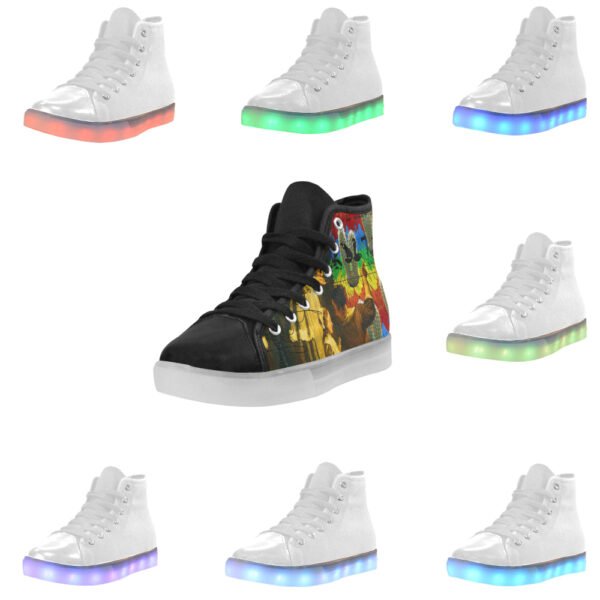 AND THIS, IS THE RAINBOW BRUSH CACTUS. II Light Up Men's Sneakers - Image 5