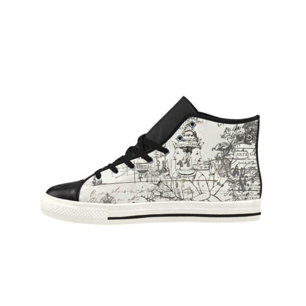 MAP AND SOME ILLUSTRATIONS High Top Action Leather Men's Shoes - Image 3