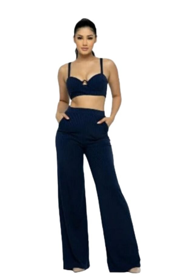 RIB SOLID CAMI BRA TOP