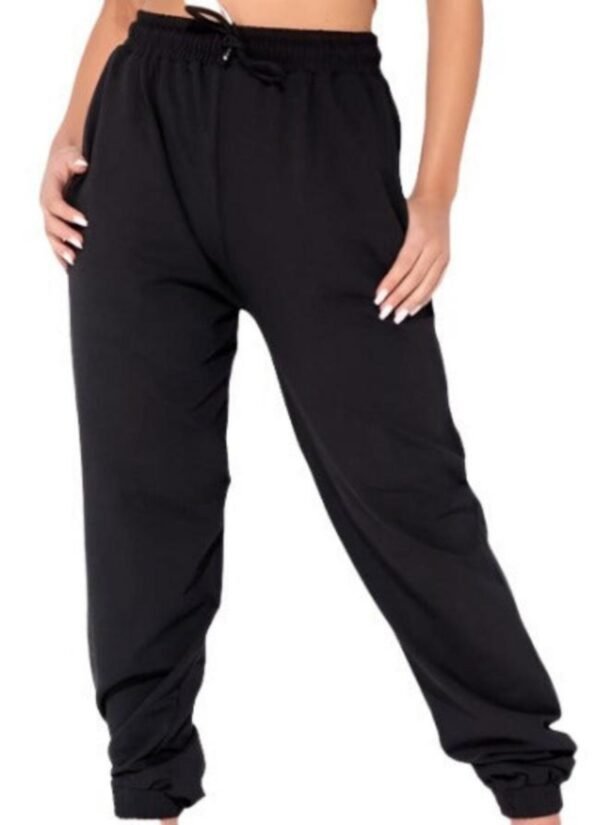 BLACK TIE WAIST OVERSIZED JOGGERS
