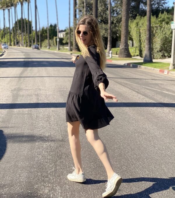 GAIA MINI DRESS - BLACK - Image 2