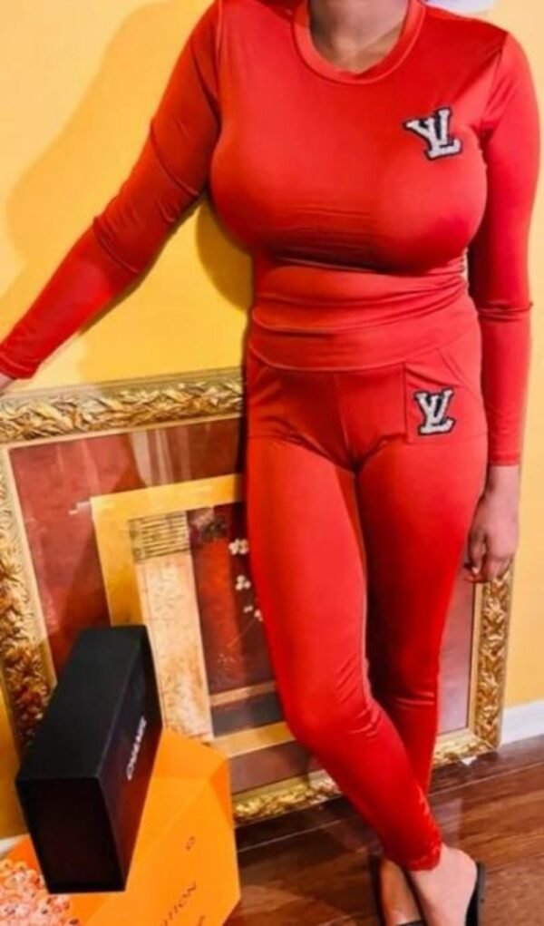Two Pieces  Set Sexy Outfits Long Sleeve & Long Pants Pullover Tracksuit With Pockets - Image 8