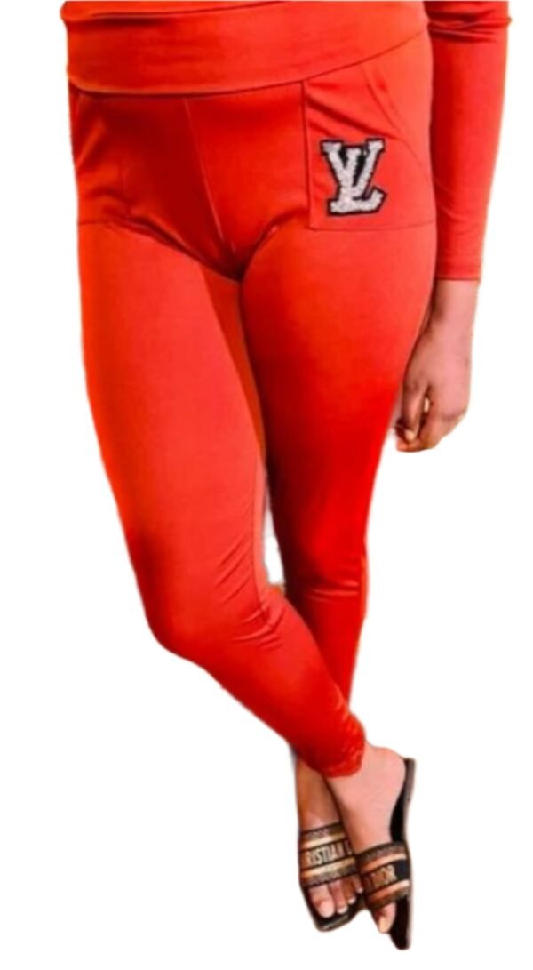 Two Pieces  Set Sexy Outfits Long Sleeve & Long Pants Pullover Tracksuit With Pockets - Image 7