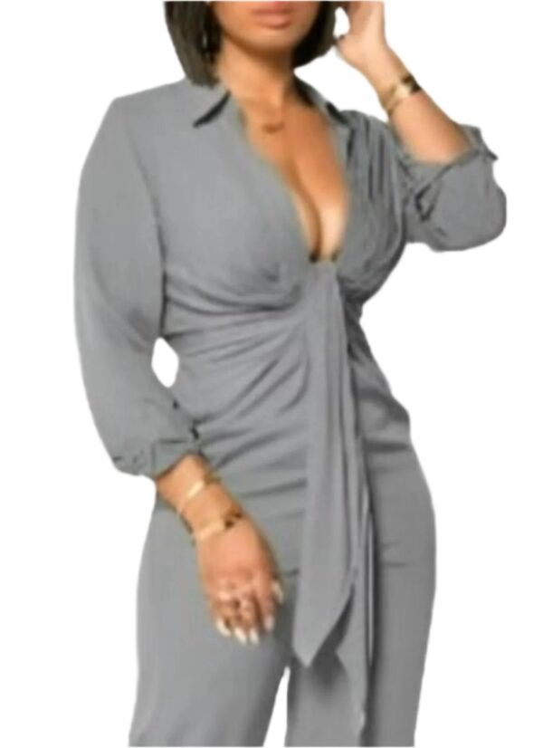 Jumpsuit with Elastic on Ankle - Image 2