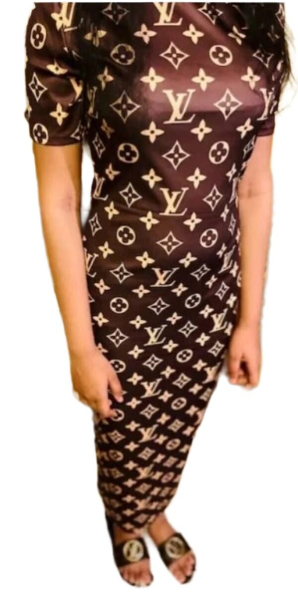 Women Fashion Short Sleeves Long Dress - Image 2