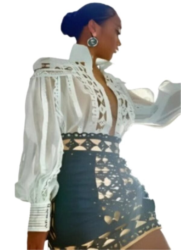 WOMEN WHITE VANTAGE BLOUSE