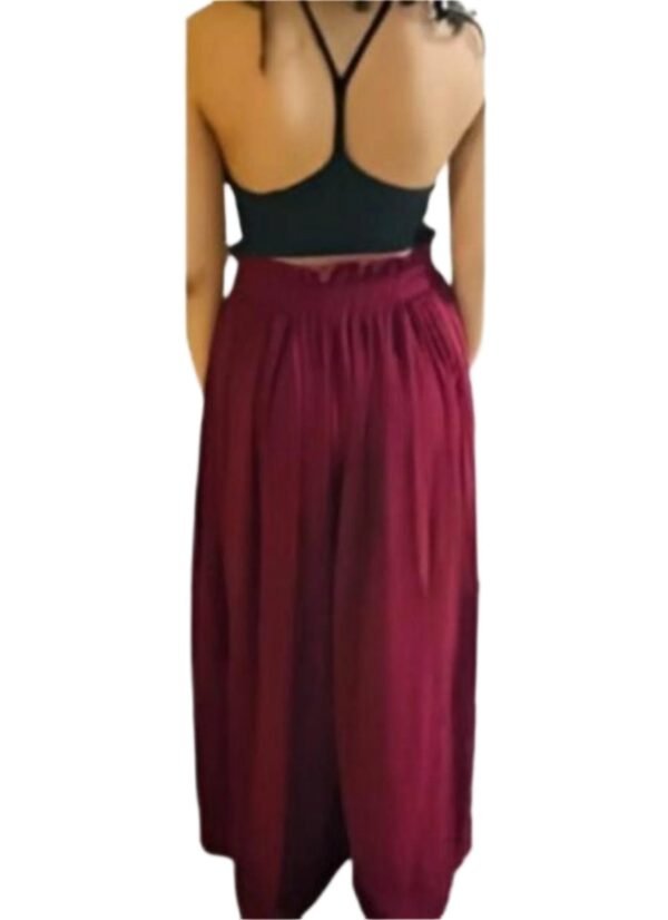 Women's Wide Leg Palazzo Pants / Burgundy