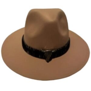 Wool Fedora Hat With Punk Ribbon