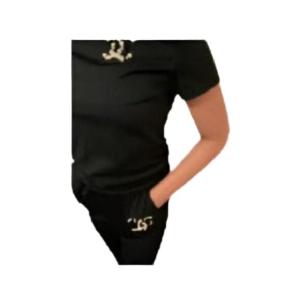 Set Sexy Outfits Short Sleeve & Long Pants Pullover Tracksuit With Side Pockets - Image 2