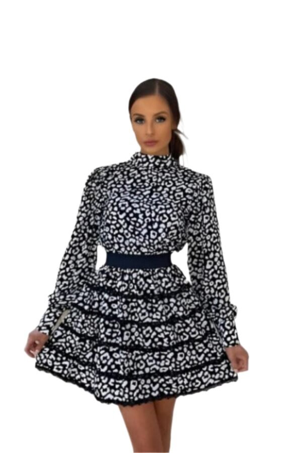 Clinched Waist Open Back Mini Dress
