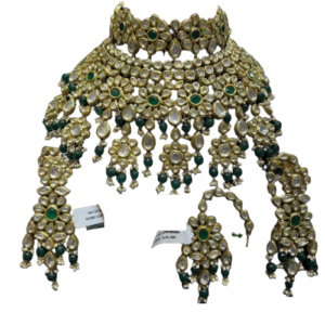 Alloy Gold-plated Dark Green Jewel Set-Luxury Fashion
