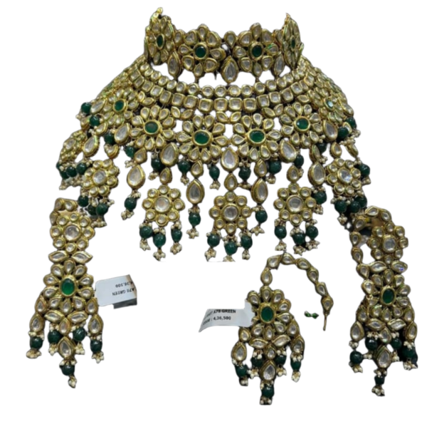 Alloy Gold-plated Dark Green Jewel Set-Luxury Fashion