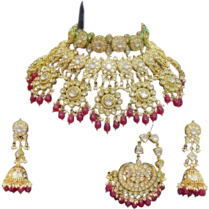 Alloy Gold-plated Pink Jewel Set-Luxury Fashion