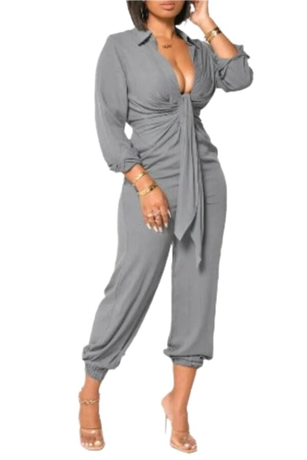 Jumpsuit with Elastic on Ankle - Image 5