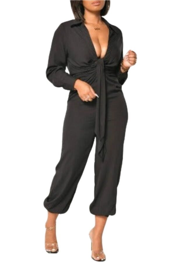 Jumpsuit with Elastic on Ankle - Image 4