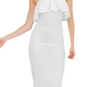 RUFFLE TUBE DRESS