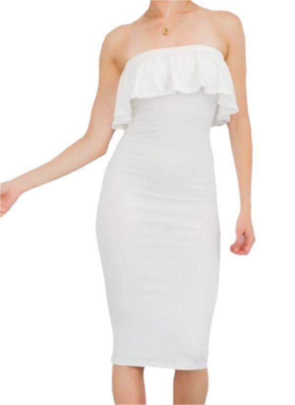 RUFFLE TUBE DRESS