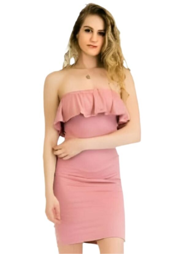 RUFFLE TUBE DRESS